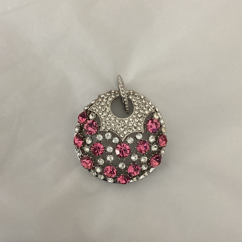 Elegant Pink and Silver Pendant